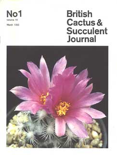 Cactus & Succulent Journal 19921